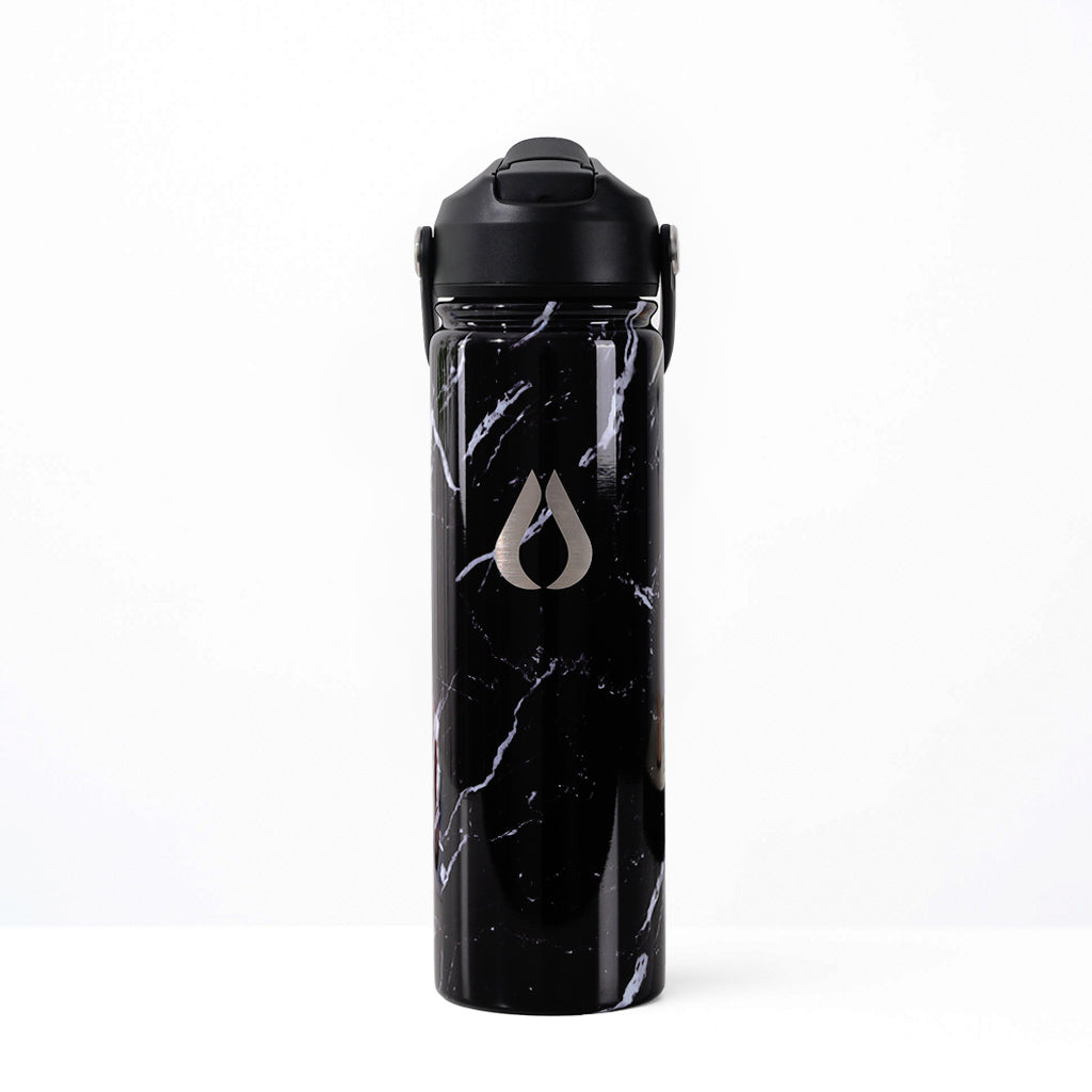 Waterfles - 650ML - Zwart Marmer