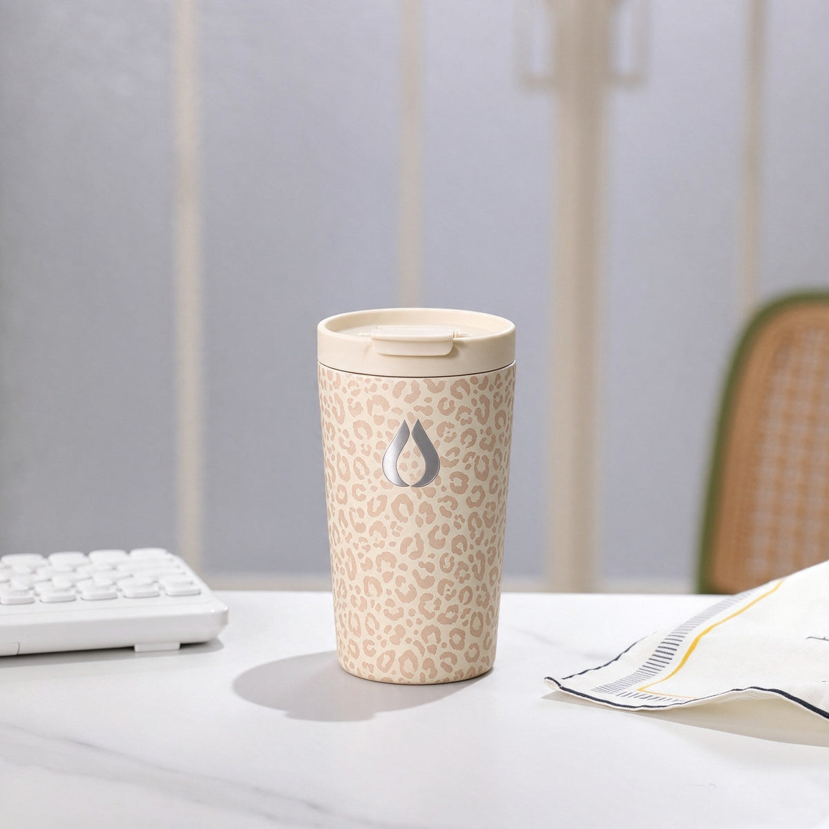 Koffiekop - 400ML - Cream Leopard