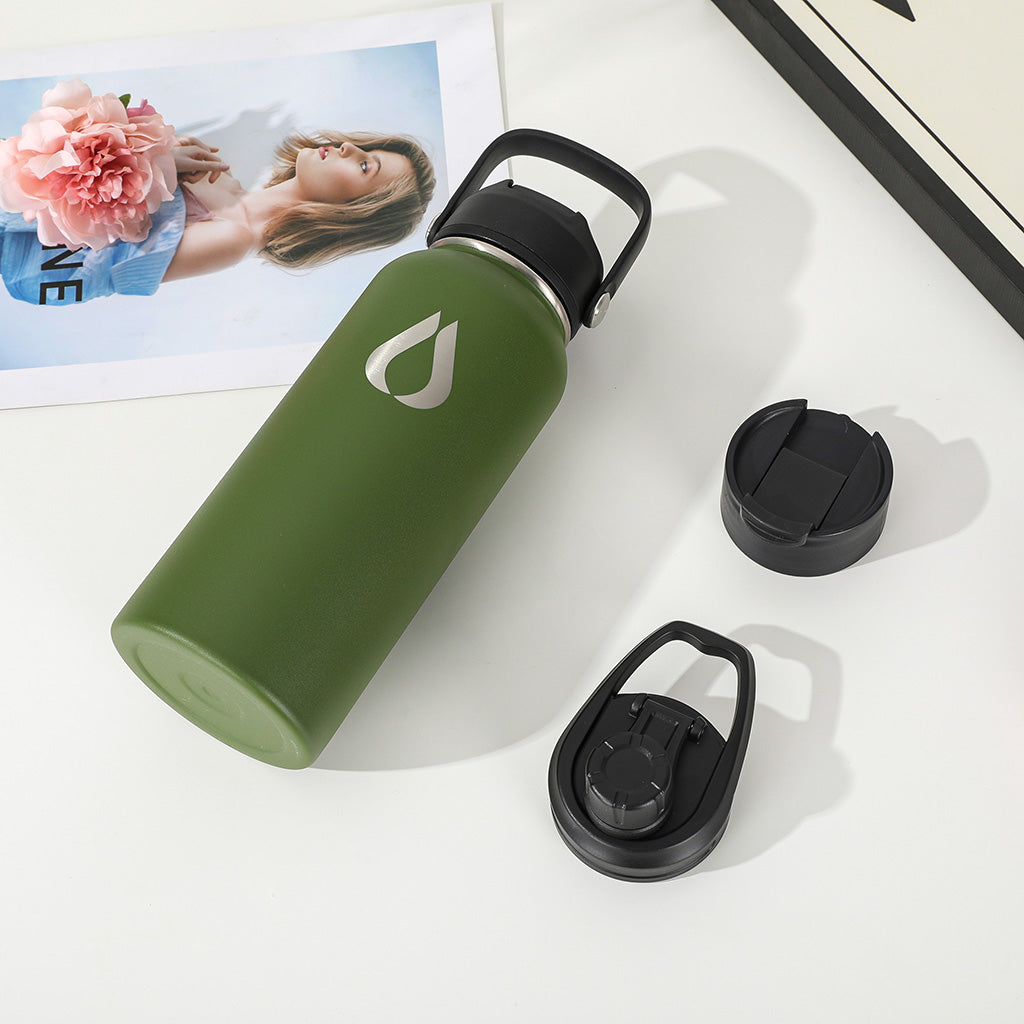 Waterfles - 960ML - Donkergroen Olijf