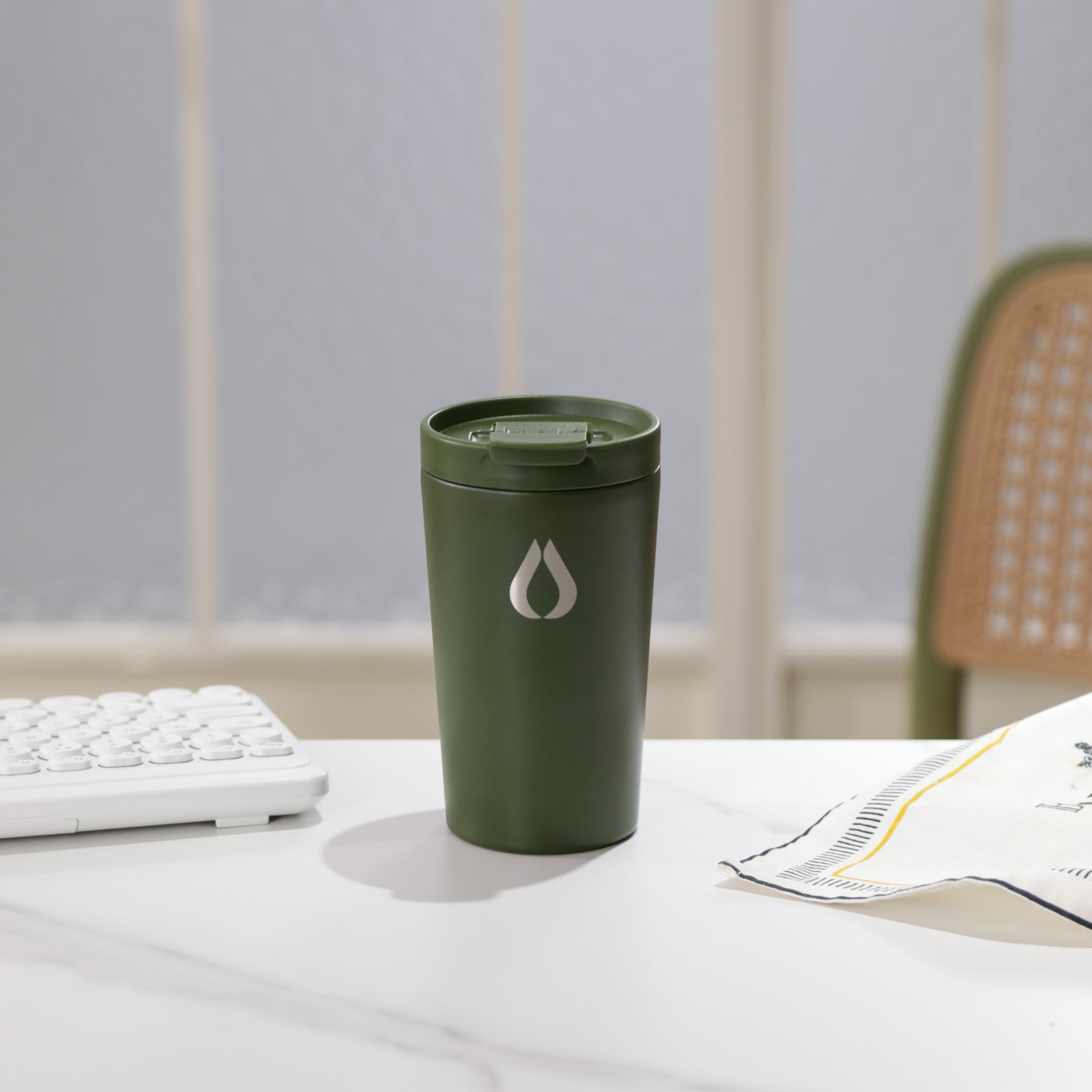 Koffiekop - 400ML - Donker Olijf