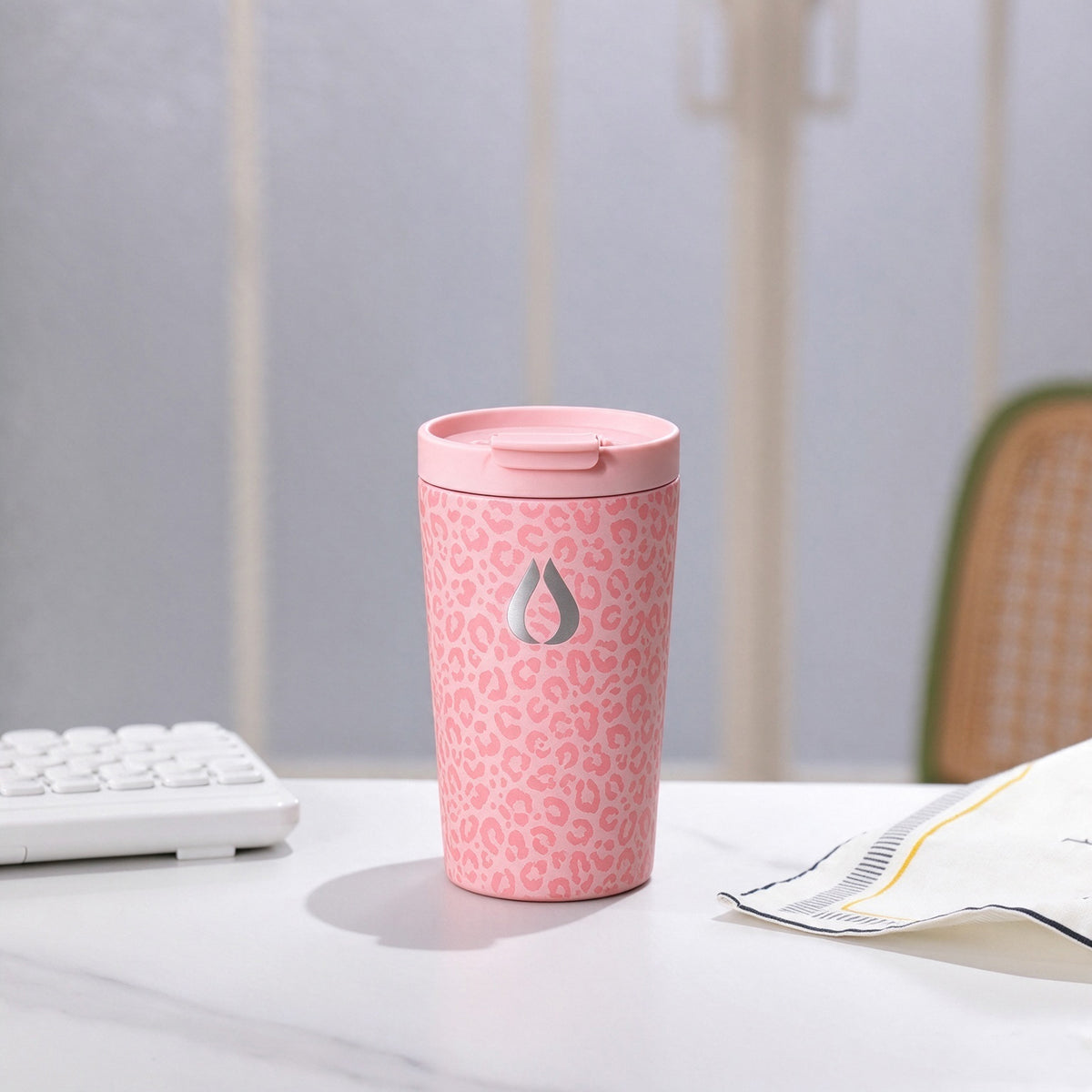 Koffiekop - 400ML - Pink Leopard