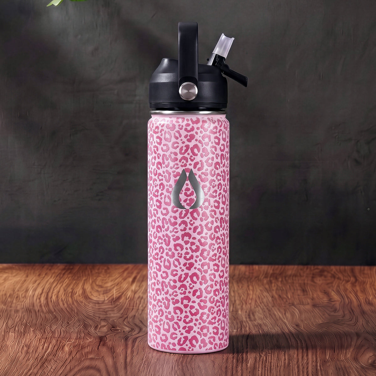 Waterfles - 650ML - Pink Leopard