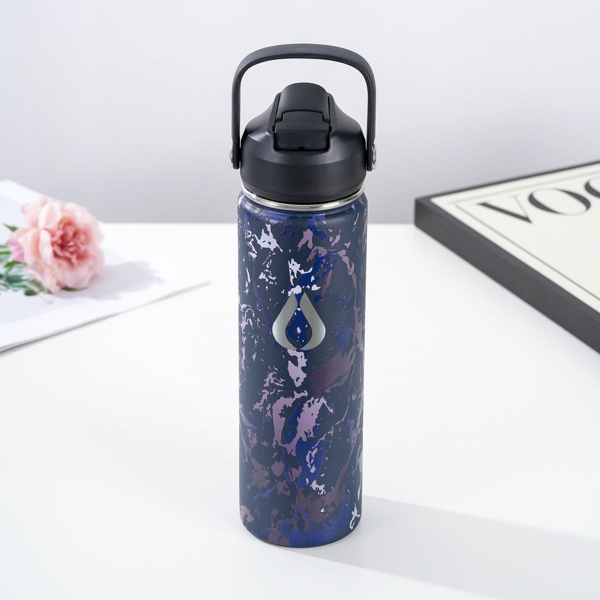 Waterfles - 650ML - Sapphire Marble