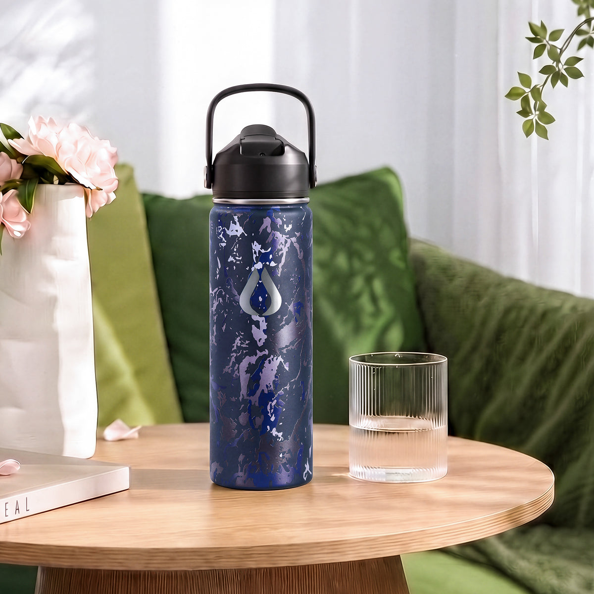 Waterfles - 650ML - Sapphire Marble