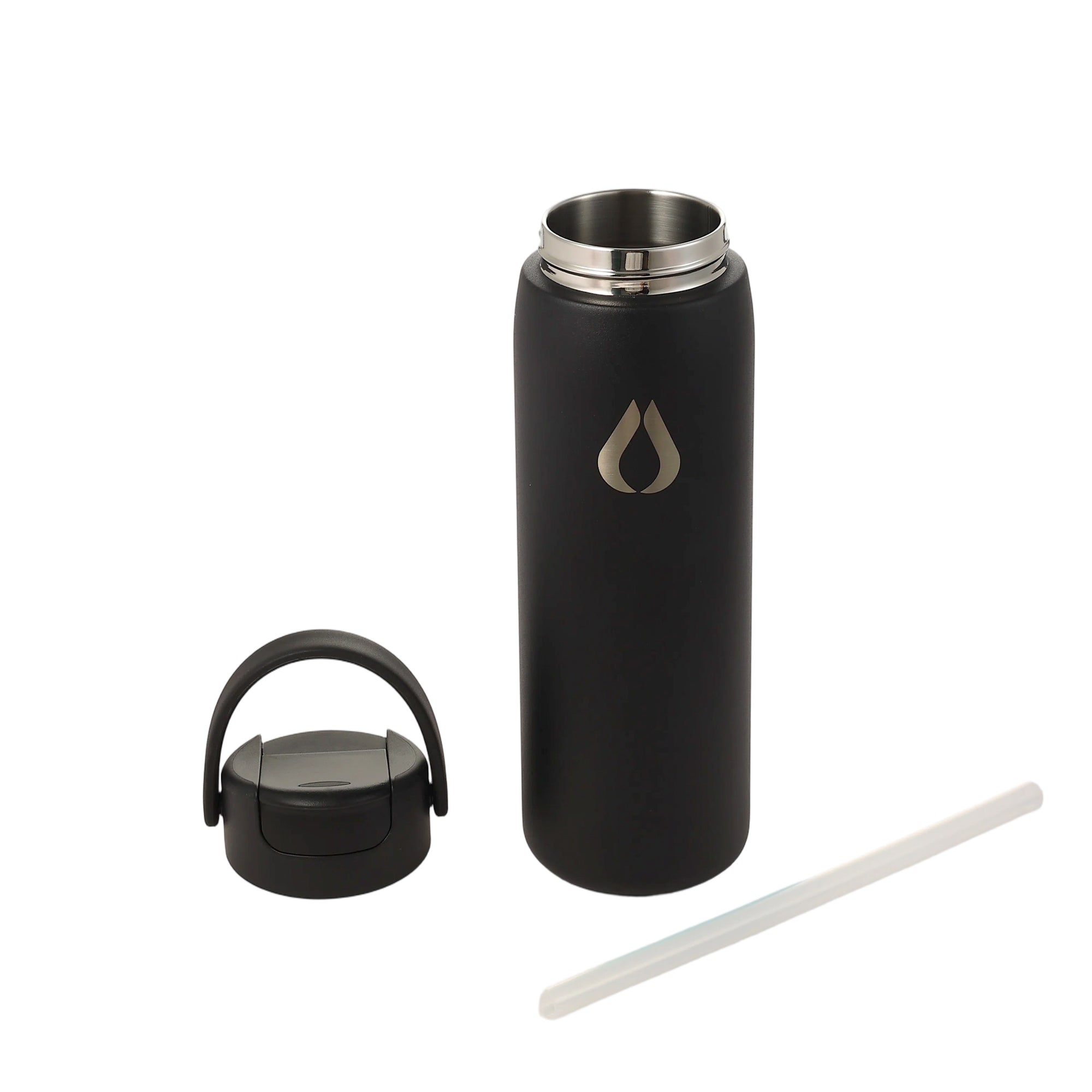 Waterfles - 2-in-1 - 710ML - Zwart