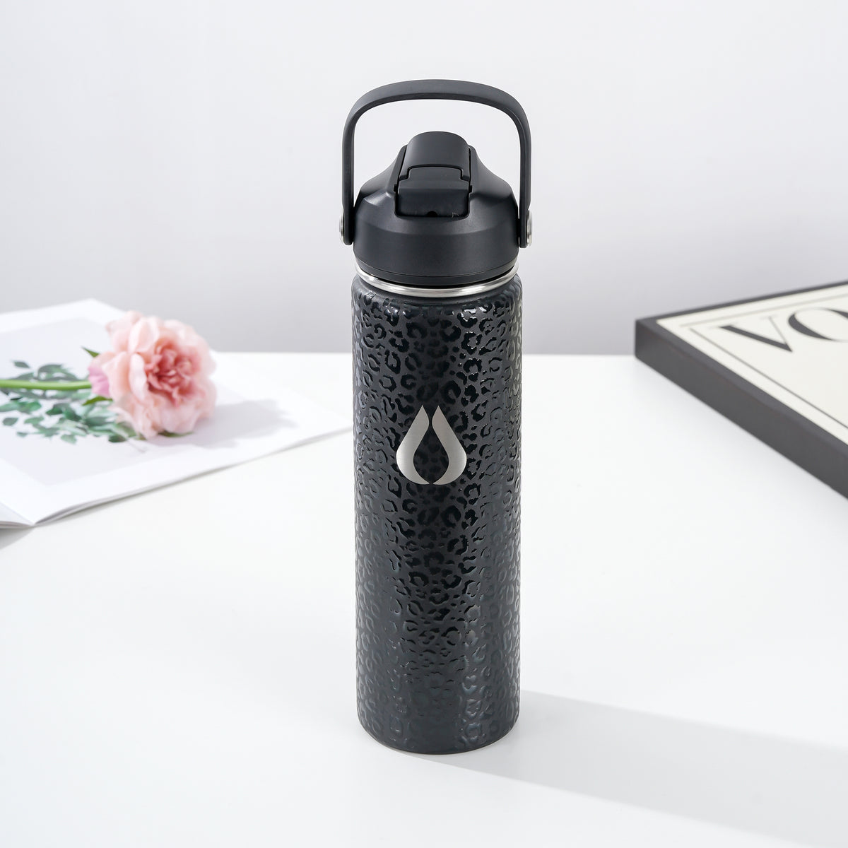 Waterfles - 650ML - Black Leopard