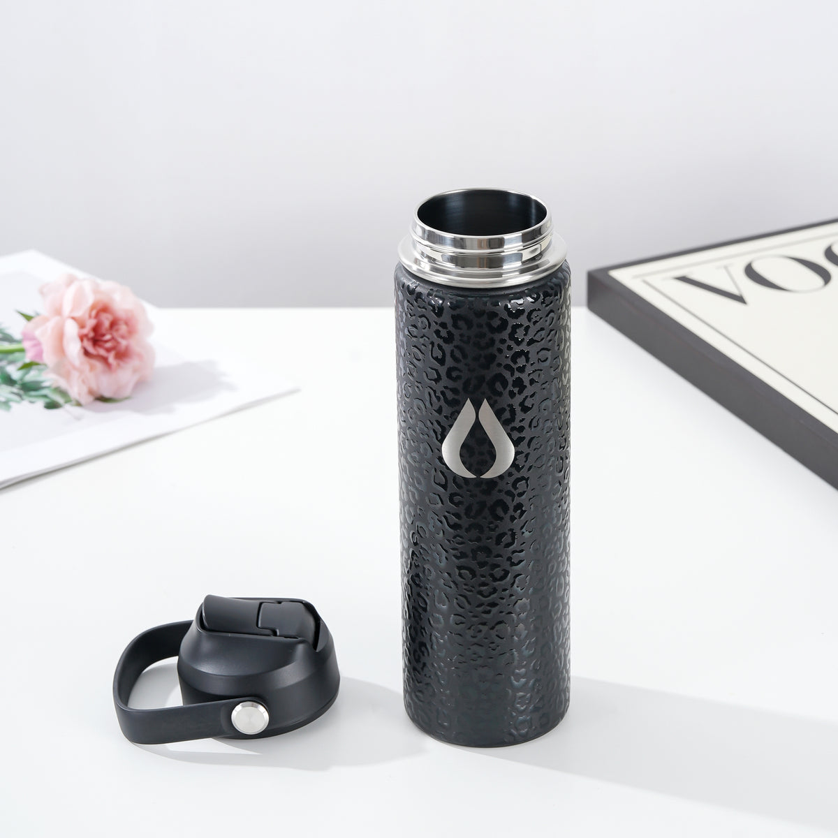 Waterfles - 650ML - Black Leopard