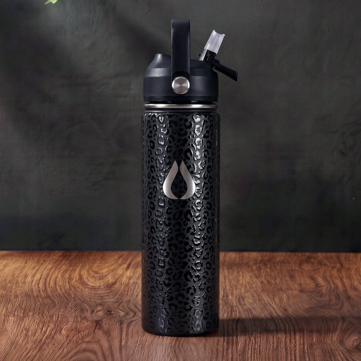 Waterfles - 650ML - Black Leopard