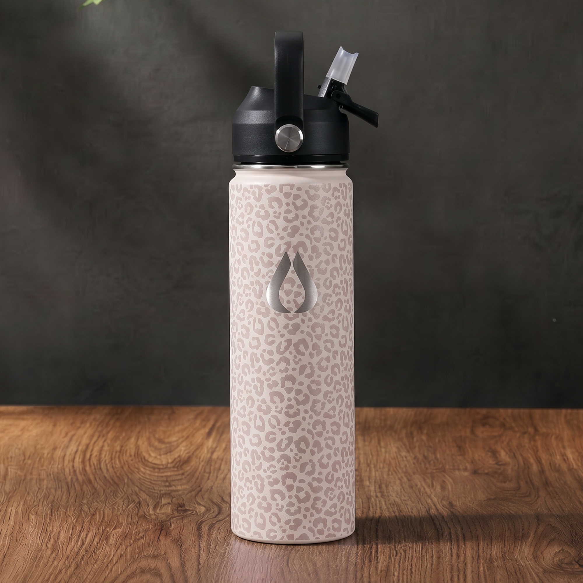 Waterfles - 650ML - Cream Leopard