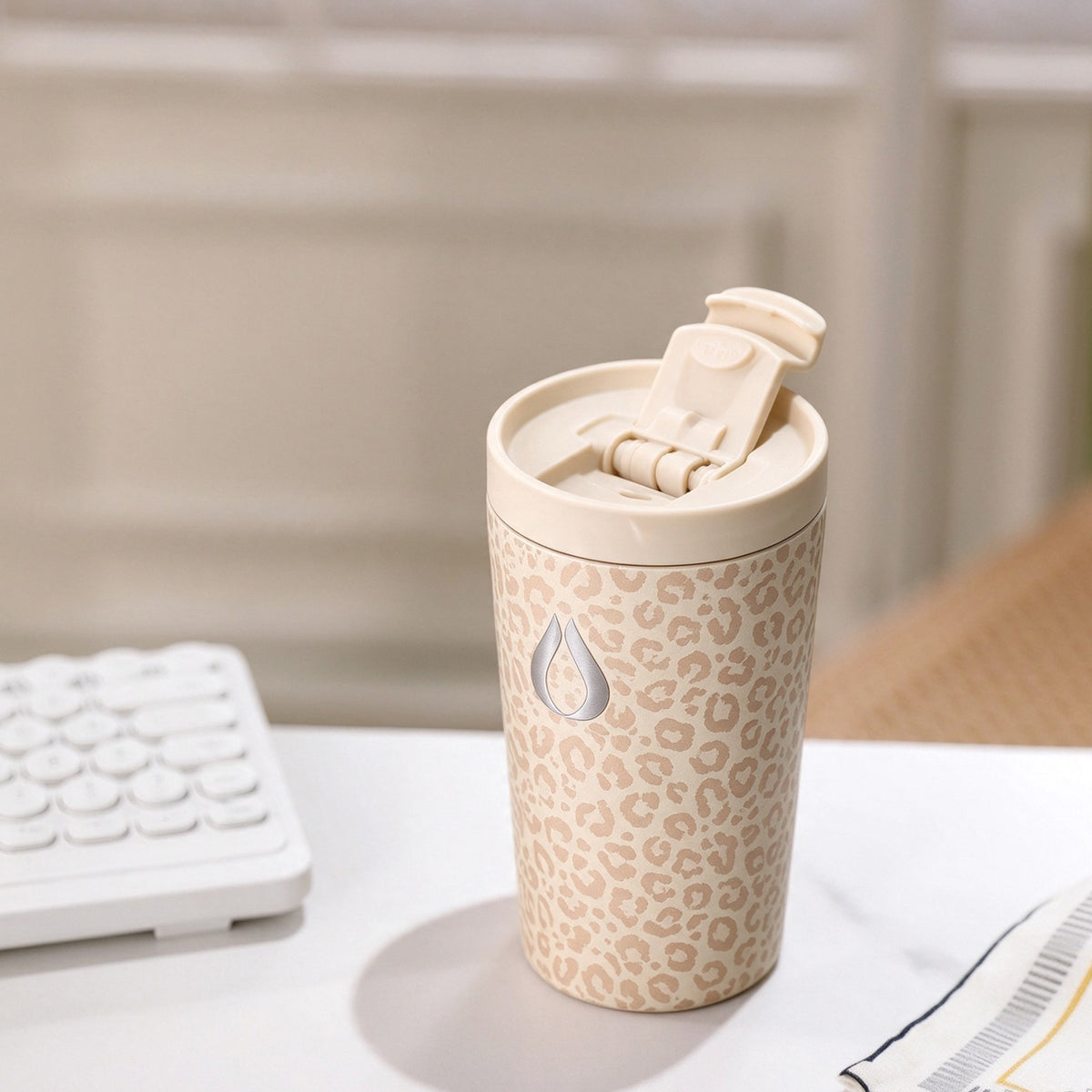 Koffiekop - 400ML - Cream Leopard