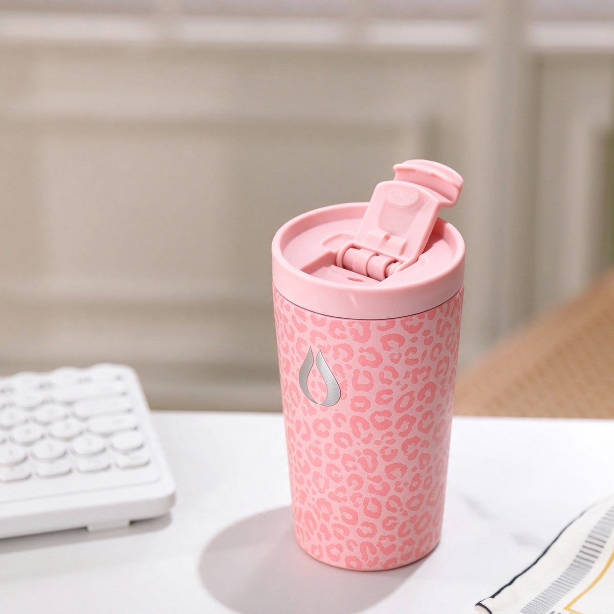 Koffiekop - 400ML - Pink Leopard