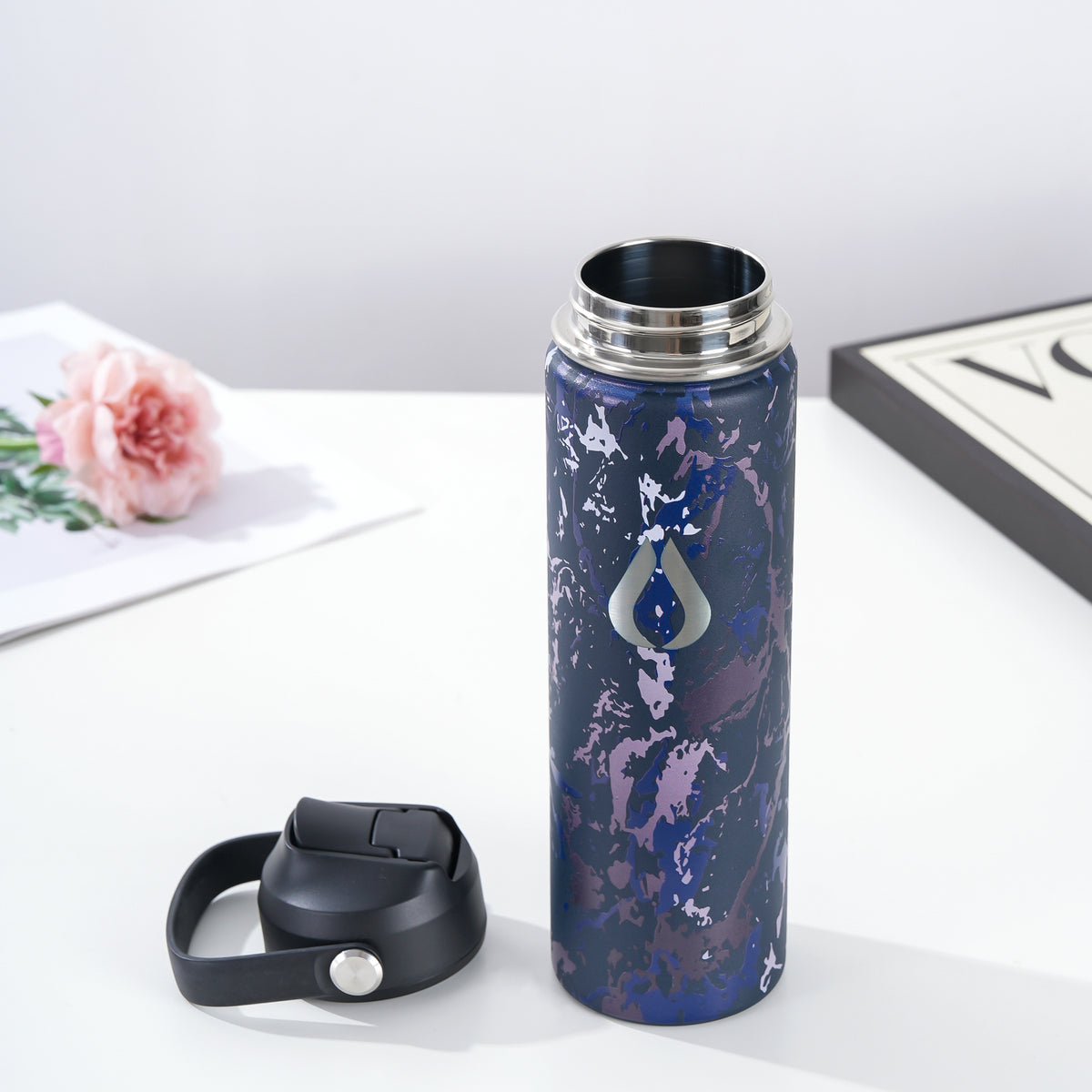 Waterfles - 650ML - Sapphire Marble